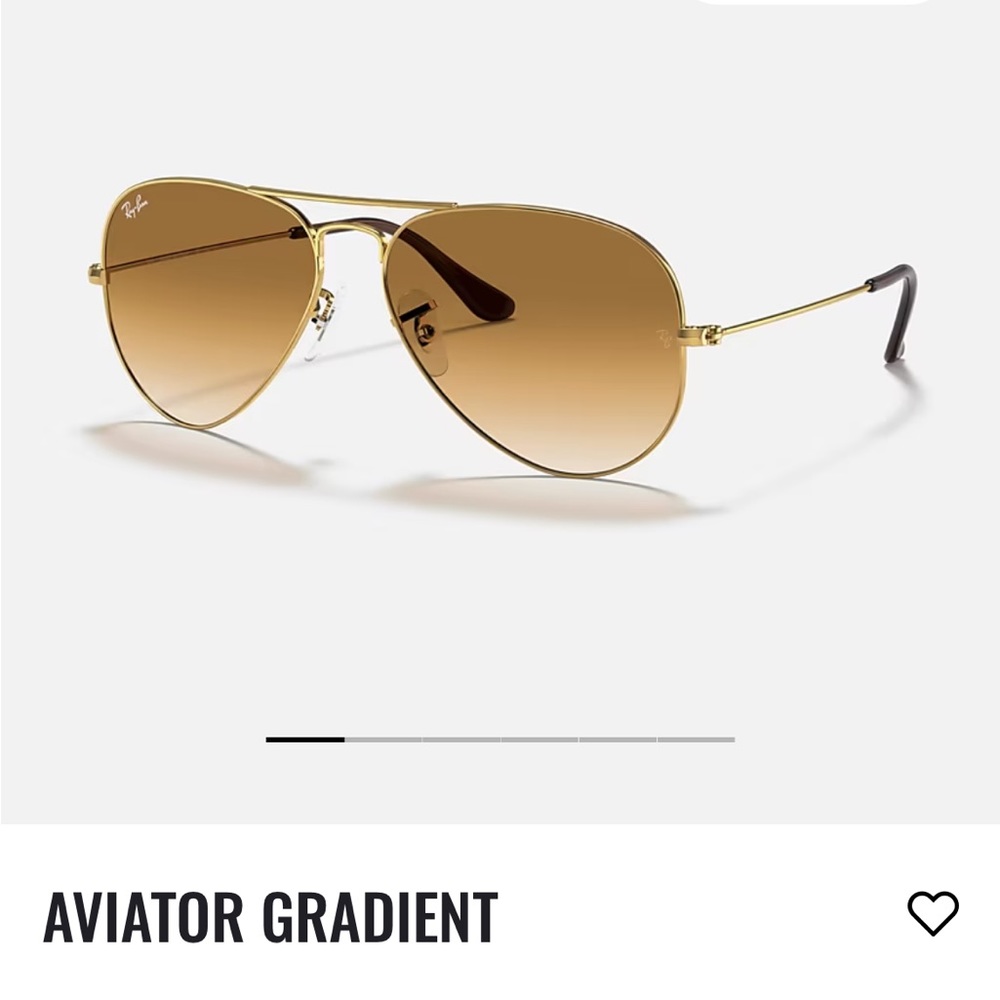 Rayban aviator sunglasses in gold! near perfect condition !